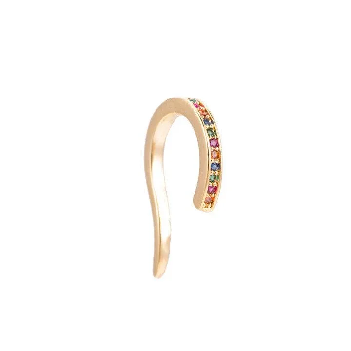 Earcuff mit Multicolor Zirkonia – Bild 2